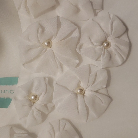 Maurices White Sheer Floral and Pearl Scoopneck Sleeveless Layered Top Xl BN - Picture 3 of 8